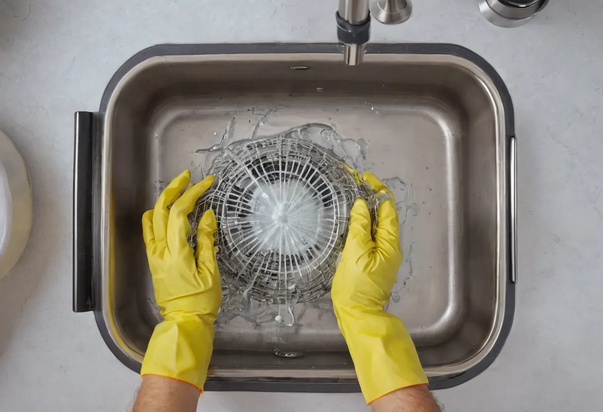 Destape de lavamanos en baño de departamento en Santiago